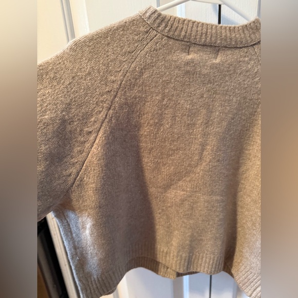 Universal Thread Button Up Short Sleeve Cardigan Tan Size Large - Picture 11 of 14